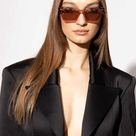 NEW SL276 MICA 037 SAINT LAURENT SUNGLASSES HAVANA EYEWEAR  display picture 2